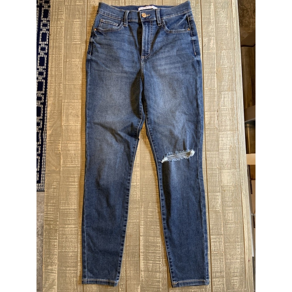 Celebrity Pink Womens 7 28 High Rise Ankle Skinny Jeans Blue Wash